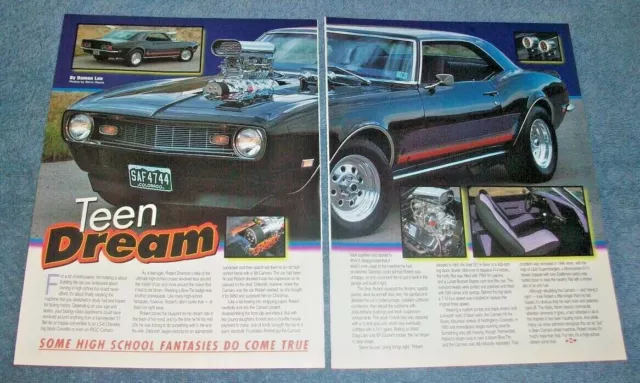 1968 Chevy Camaro Vintage Street Machine Article "Teen Dream"