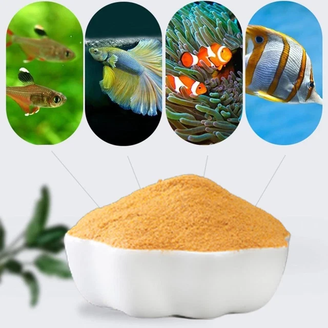 50/60g Aquarium Tropical Fish Food Peeling Eggs Saline Shrimp Feeding C8S7