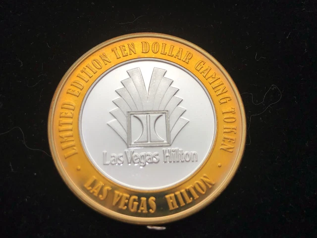 HILTON Las Vegas $10 TEN Dollar Gaming Token .999 Fine Silver LAS VEGAS HILTON