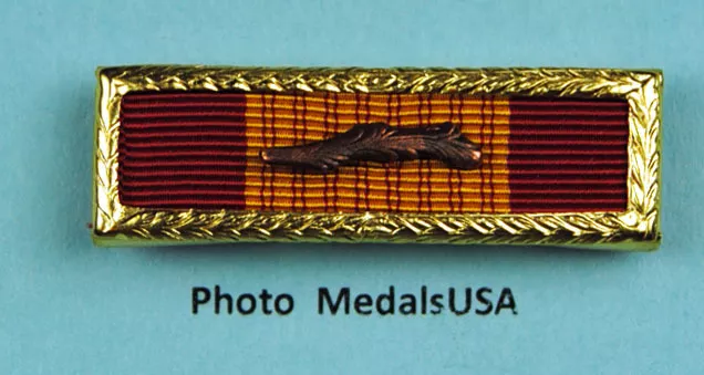 Vietnam Gallantry Cross Unit Citation Ribbon with palm USN,USMC,USAF,USCG