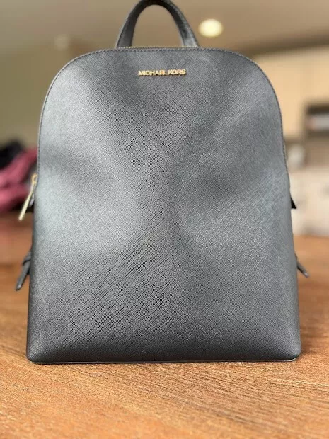 NEW Michael Kors MK Logo Large Cindy Vanilla Backpack Bag, Premium