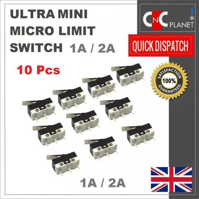 Mini Micro Limit Switch Ultra Small 1A or 2A Leve type 3D Printer PACK OF 10