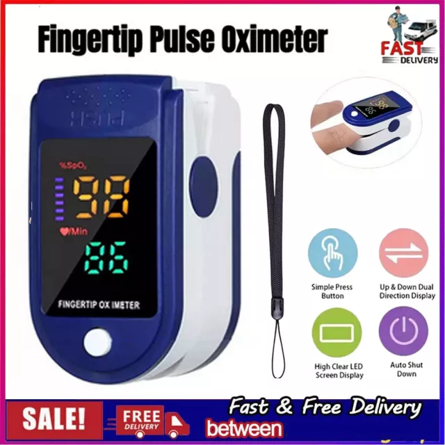 Fingertip Pulse Oximeter LED Display Blood Oxygen Saturation SpO2 Health Monitor