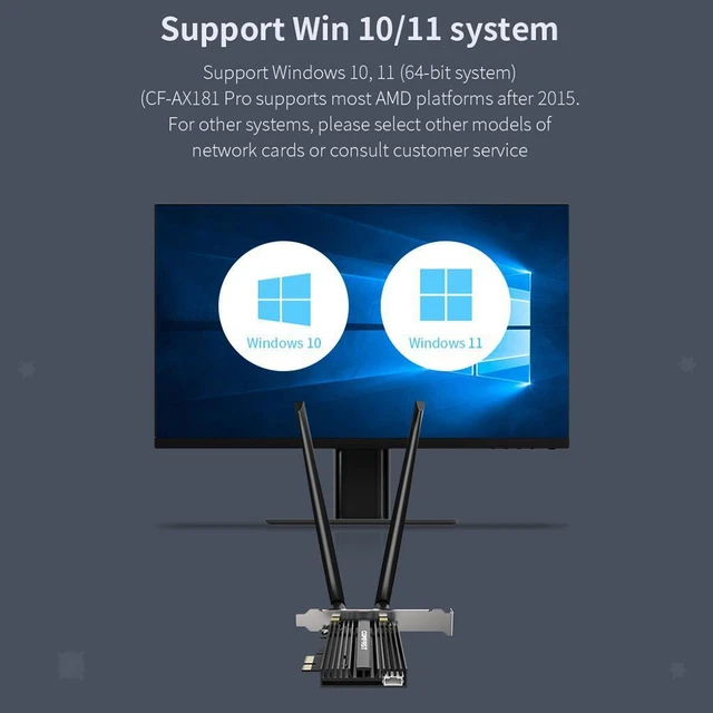 Carte WiFi 6E PCIe 4200 Mbps - Triple Bande 2.4/5/6 GHz + Bluetooth 5.2 Pour PC Bureau