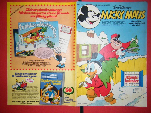 1  x Ehapa :" Micky Maus" 1977, Nr. 48 mit Beilage, Zust. sehr gut  (  1- )