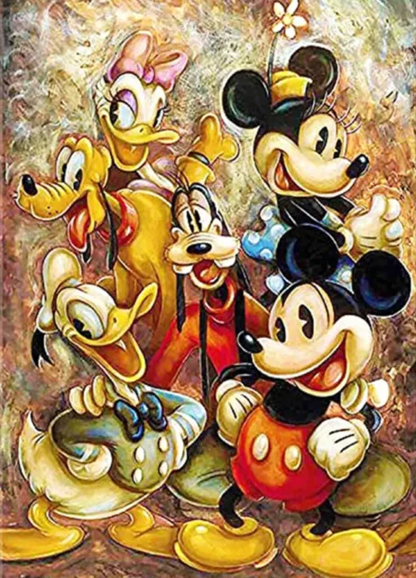 5D Full Diamond Painting Kits Donald Duck Mickey Mouse Goofy DIY Decor Gift UK