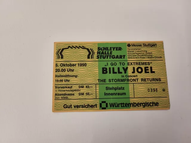 Billy Joel Konzertkarte Eintrittskarte  1990