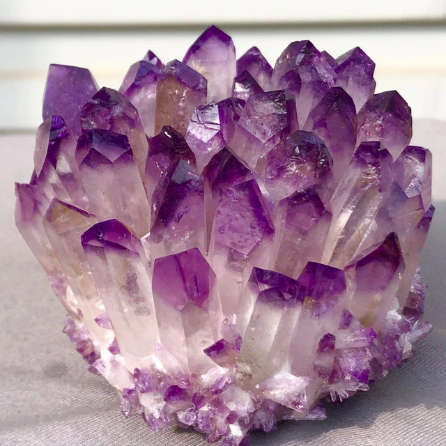 371g New Find purple Phantom Quartz Crystal Cluster Mineral Specimen Healing