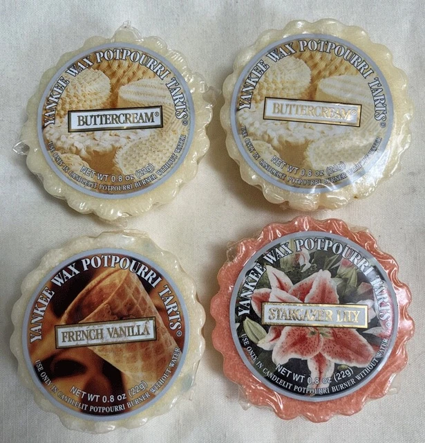 LOT 4 YANKEE Candle Wax Potpourri Tarts Buttercream French Vanilla