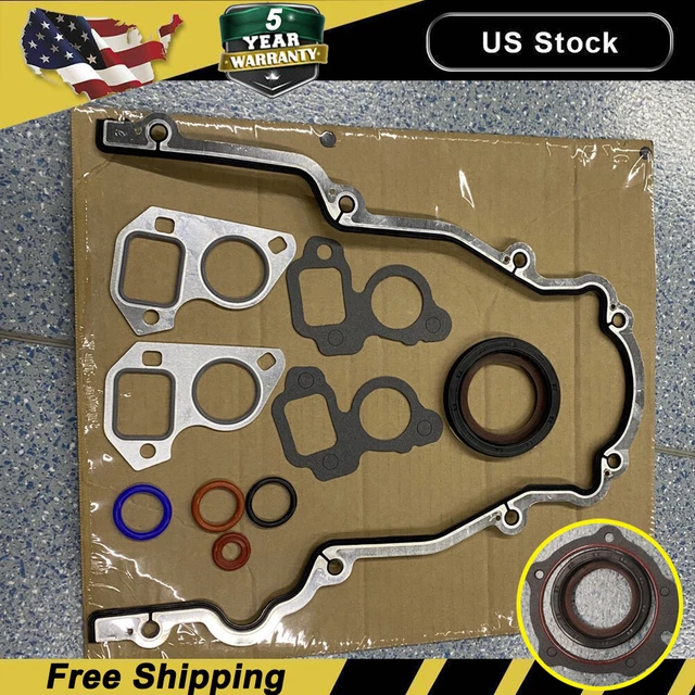 TIMING CHAIN COVER W/ Water Pump Gaskets & Main Seal For GM LS1 4.8L 5