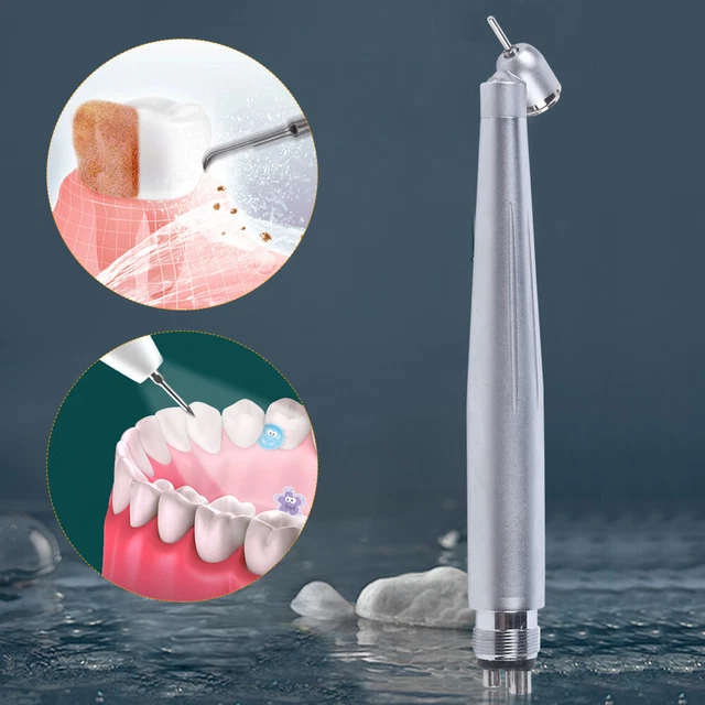 TC4 Dental Surgical Handpiece 45° LED E-generator Push Button Low Noise 4 Hole