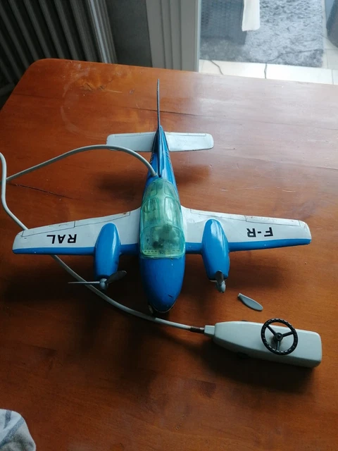 Avion En Tôle Joustra France - Téléguidé - Vintage à Restaurer