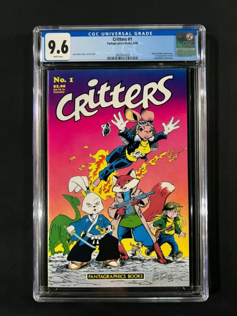 Critters #1 CGC 9.6 (1986) - 1st app of Gen - Usagi Yojimbo app