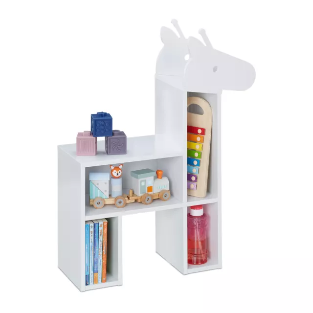 Étagère Bibliothèque livres chambre Meuble Rangement jouets girafe