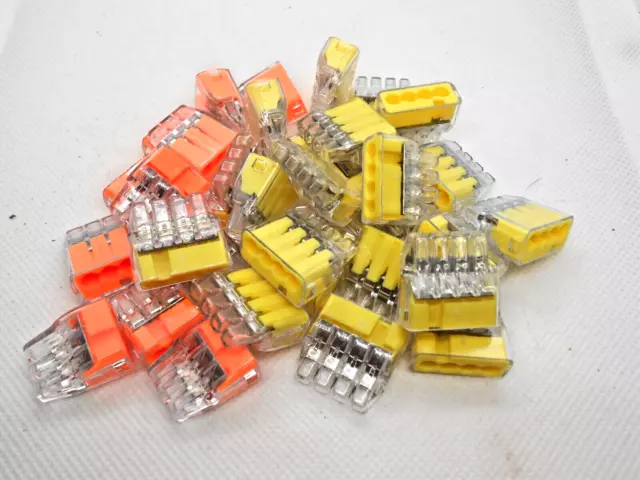 Ideal Lever-Nuts 2 and 4 Conductor Terminal Blocks 33 pcs Compact Wire Connector