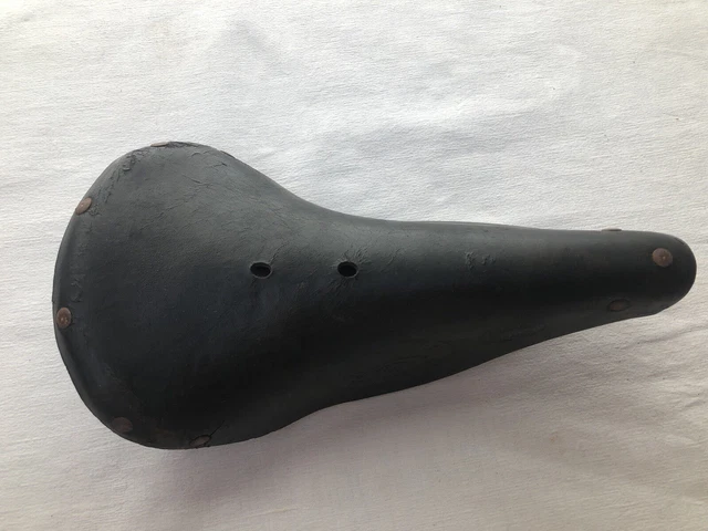 Selle de vélo ancienne Norex 6 Cuir marron, vintage 1920 1930