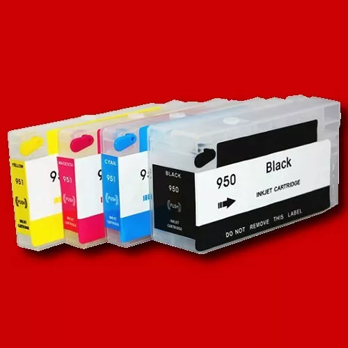 4 cartucce di riempimento ricarica CISS HP 950 951 HP Officejet Pro 8610 8615 + chip