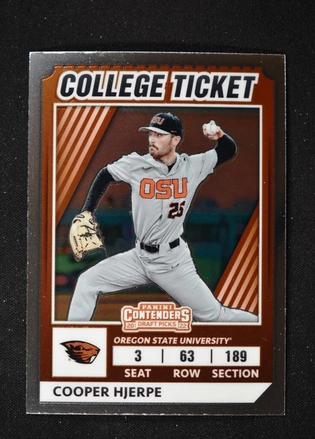 2022 Elite Extra Edition College Tickets Optic #CTO-22 Cooper Hjerpe