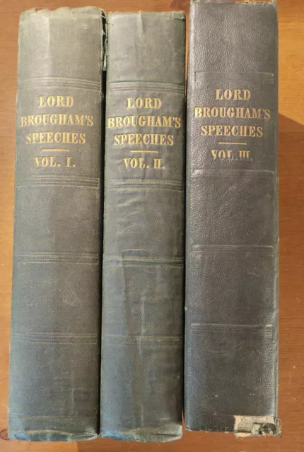 Speeches of Henry Lord Brougham, Vol 1,2, & 3