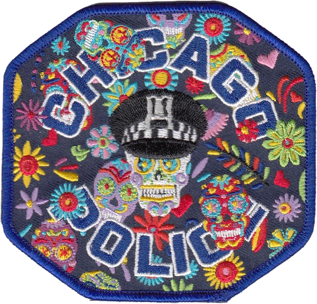 CHICAGO POLICE DEPARTMENT SHOULDER PATCH Day of the Dead (Die de Los
