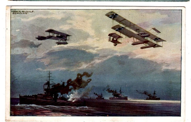 ZEPPELIN / POSTE Aérienne Dt.luftflotte Hydravion Sur Anglais Flotte