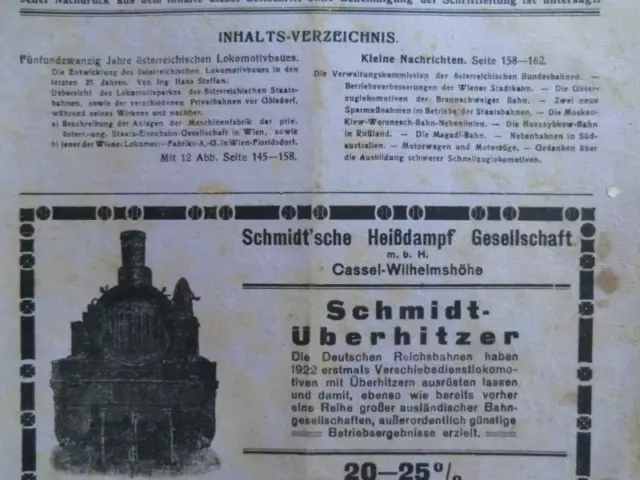 Die Lokomotive Zeitschrift v. 1923 Gölsdorf Gebirgs-Schnellzug Wiener Stadtbahn 2