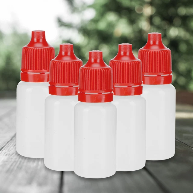 50Pcs 5ml Empty Dropper Bottles Squeezable Eye Liquid Bottle Container TOS
