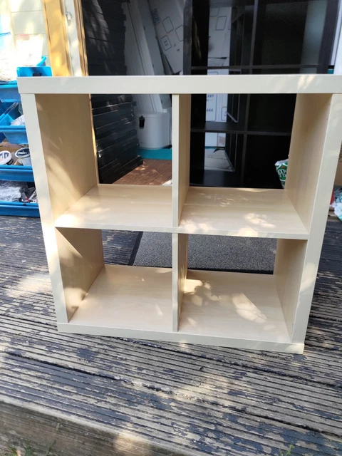 IKEA KALLAX 2X2 (4 cubes) shelving unit (white stained oak effect)(II ...