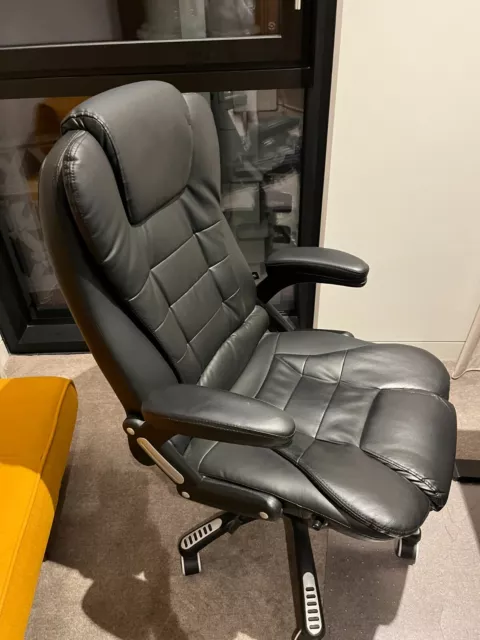 Executive Recline Extra Padded Office Chair Standard, MO17 Blue Velvet