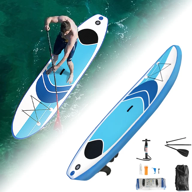 SUP BOARD AUFBLASBAR Blau Stand Up Paddle Surfboard 305cm Paddling