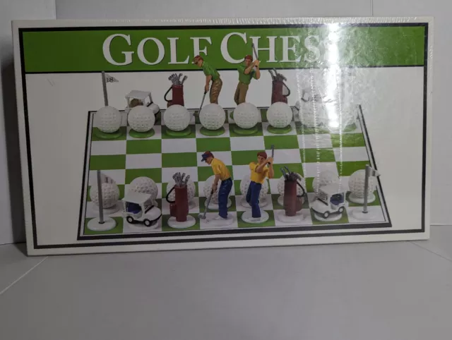 Juego de mesa de pelota de golf 2001 ajedrez Big League Promotions - completo + reloj
