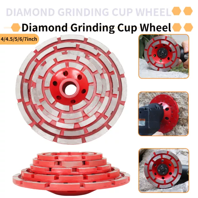 100-180mm Diamond Segment Grinding Wheel Cup Disc Grinder Concrete Granite Stone