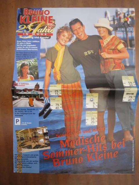 XXXL-Werbung Katalog "2001: Jubiläum 25 BRUNO KLEINE" Historisches & Mode, 16 S.