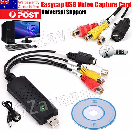 NEW Capture Card Video USB 2.0 VHS to DVD Adapter Converter EasyCap PC PS