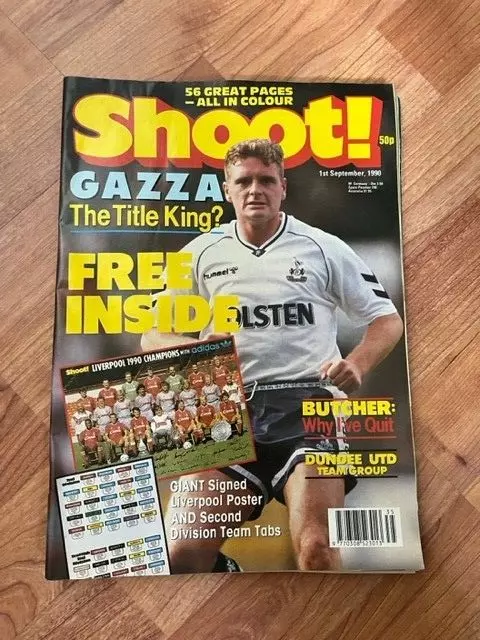 Vintage Shoot! Football Magazine 1St September 1990 Gazza Butcher Liverpool