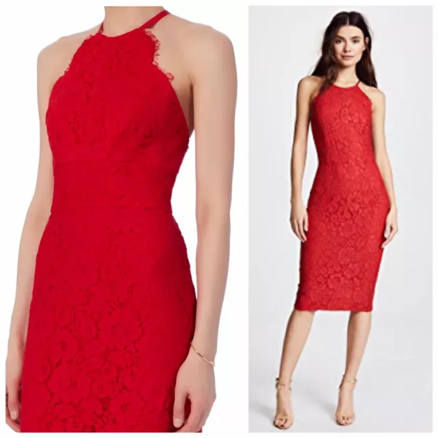 NWT Lover “Oasis” Red Lace Dress Intermix Exclusive