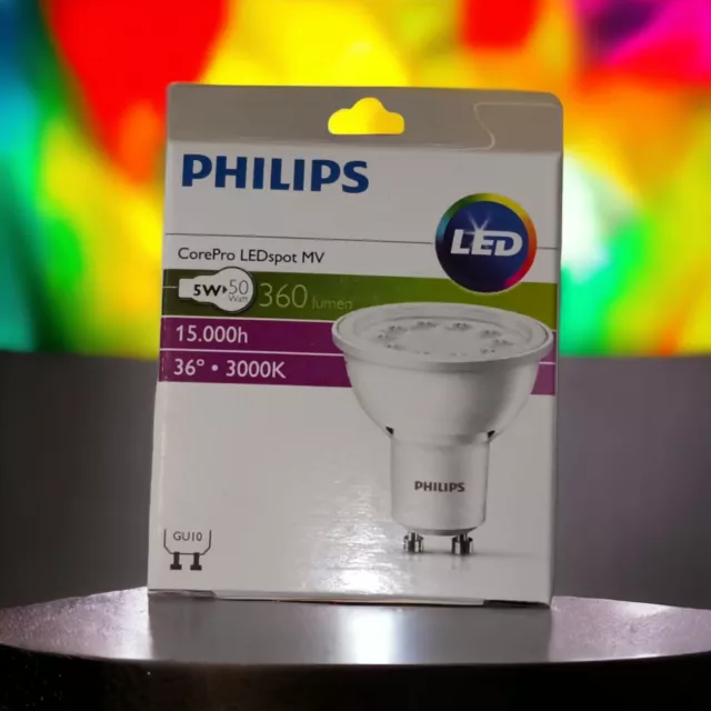 Ampoule Spot LED, culot GU10, 2W (eq. 50W), 355 lumens, Blanc neutre,  Classe A