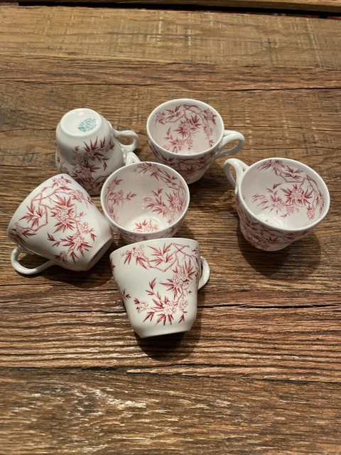 Tasse à café Sarreguemines époque XIXe décor Minton à motif de Pivoines époque 1900 - La Brocante Bucolique