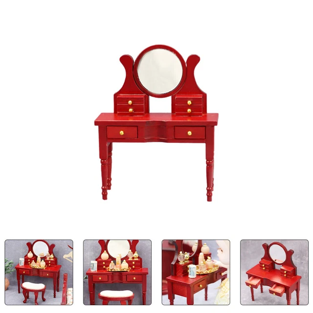 Abedul casa de muñecas cómoda mini armario casa muebles en miniatura hacer tú mismo accesorios