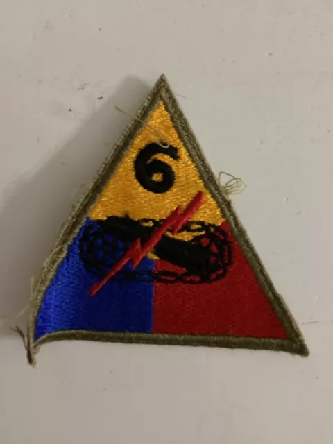 A World War 2 U S Army 6th Armored Division  Patch