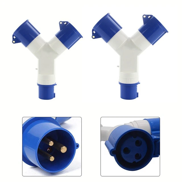 OUTDOOR USE 2 Way Splitter 16A32A 220v Protected Against Splashes and ...