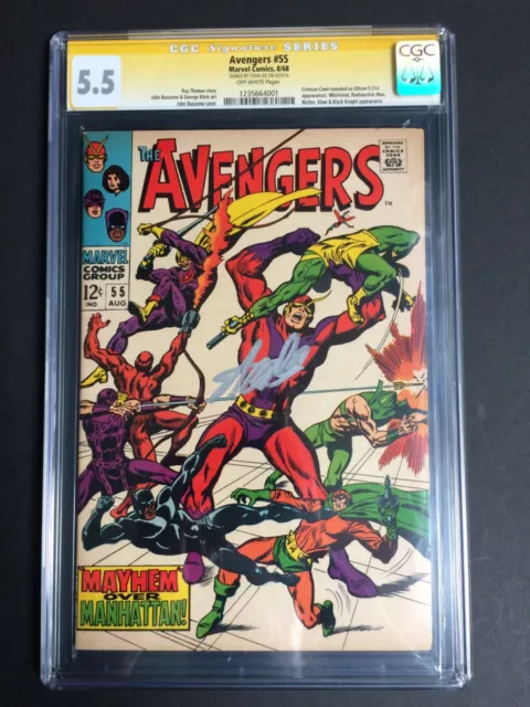 Avengers #55 1st App of Ultron  Stan Lee SS CGC 5.5 1235664001