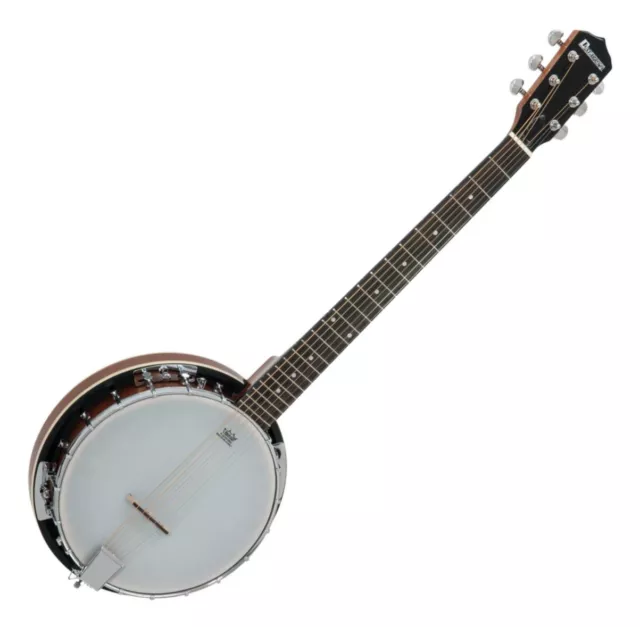 VGS Select Bluegrass Banjo 6 String 6-saitig Saiten Remo Fell Koffer Mahagoni