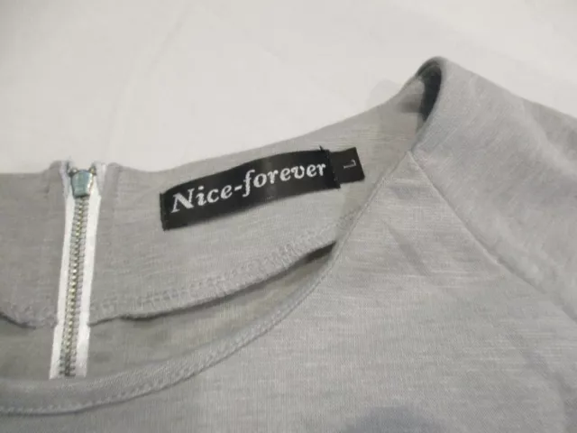 Womens nice-forever gray dress sz l 2