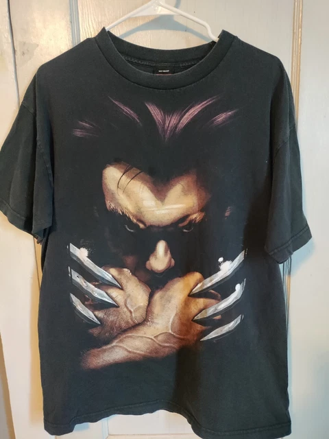 Marvel Mad Engine Wolverine X-Men Black T Shirt Blade Fingers Graphic Size Large