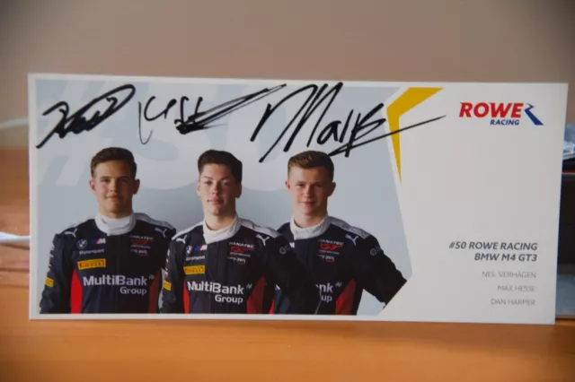 Neil Verhagen/Max Hesse #50 Rowe Racing BMW GT3 Nurburgring 24hr Driver Card