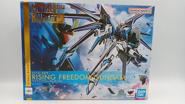 FIGURINE BANDAI METAL Robot Spirits Rising Freedom Gundam Base ouverte ...