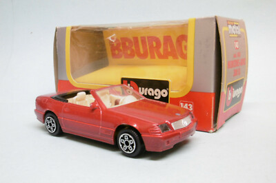 984K Burago Italie Mercedes 300 SL R129 Cabriolet Rouge 1:43 