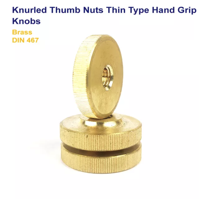 Knurled Thumb Nuts Thin Type Hand Grip Knobs Brass M3 M4 M5 M6 M8 M10