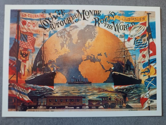 Carte/Affiche Cie Générale Transatlantique - Afrique Du Nord, 1951, Vintage
